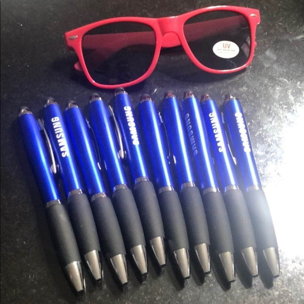 10 Samsung pens with stylus one pink sunglass